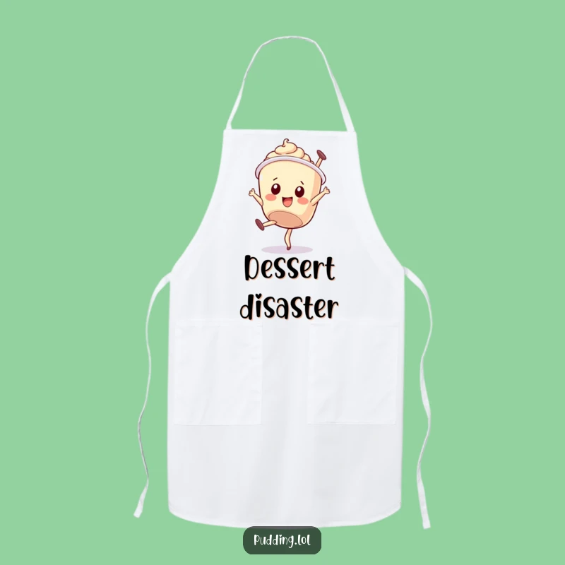 Funny Pudding Cup Apron: Wobbly Moves, Dessert Kitchen, Perfect Funny Gift!
