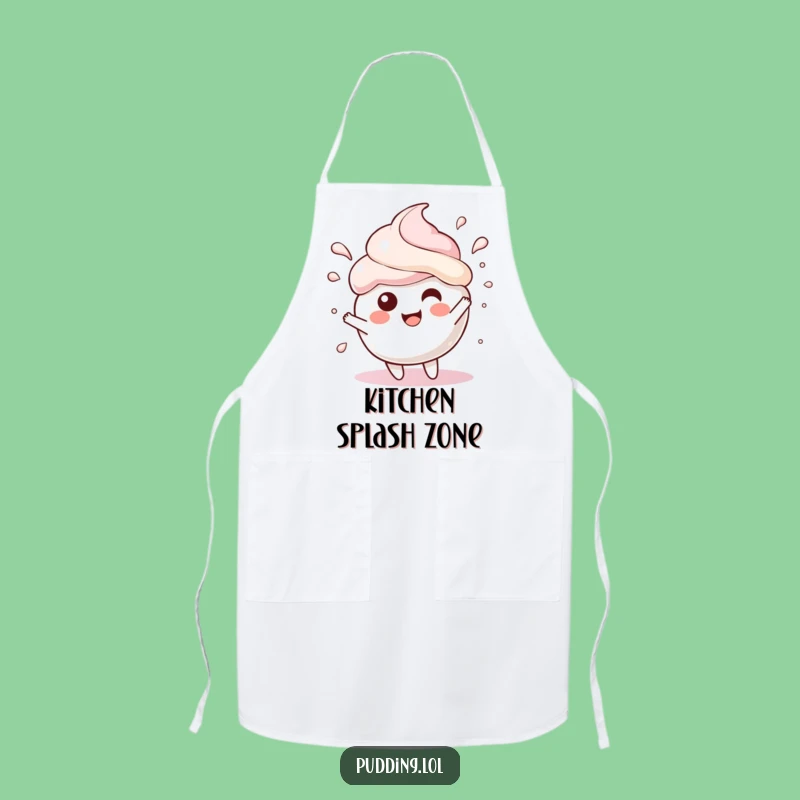 Funny Pudding Scoop Apron: Cook with Glee, Splash-Proof Funny Gift