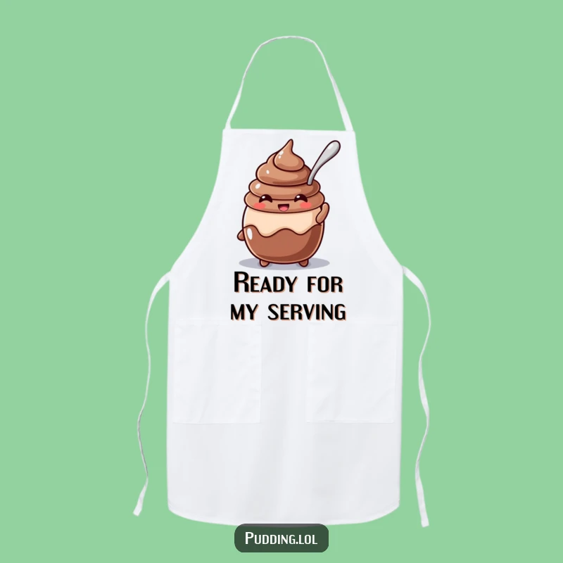 Funny Chocolate Pudding Apron - Kitchen Dessert Character Fun