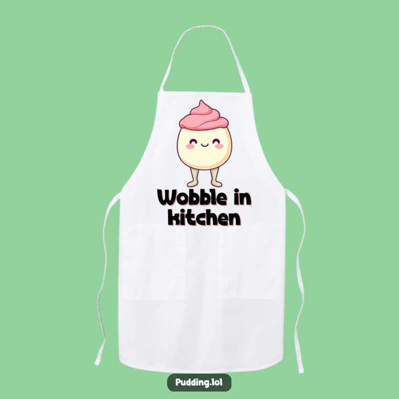 Funny Wobbly Pudding Cup Apron: Cook with Laughs, Jelly Legs Kitchen Funny Gift