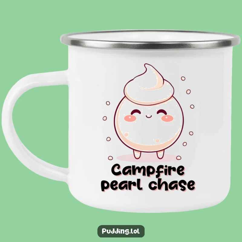 Funny Tapioca Pudding Camping Mug: Silly Sips and Pearl Adventures