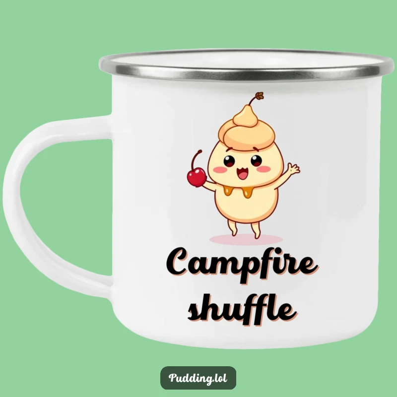 Funny Caramel Pudding Camping Mug - Outdoor Silly Dance Drinkware