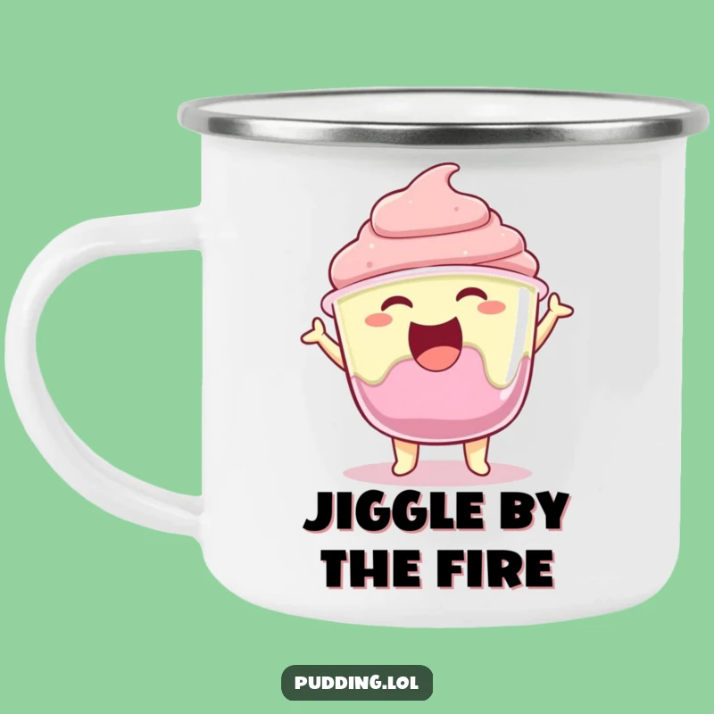 Funny Pudding Jiggle Camping Mug: Durable Joyful Gelatin Cup, Great Funny Gift