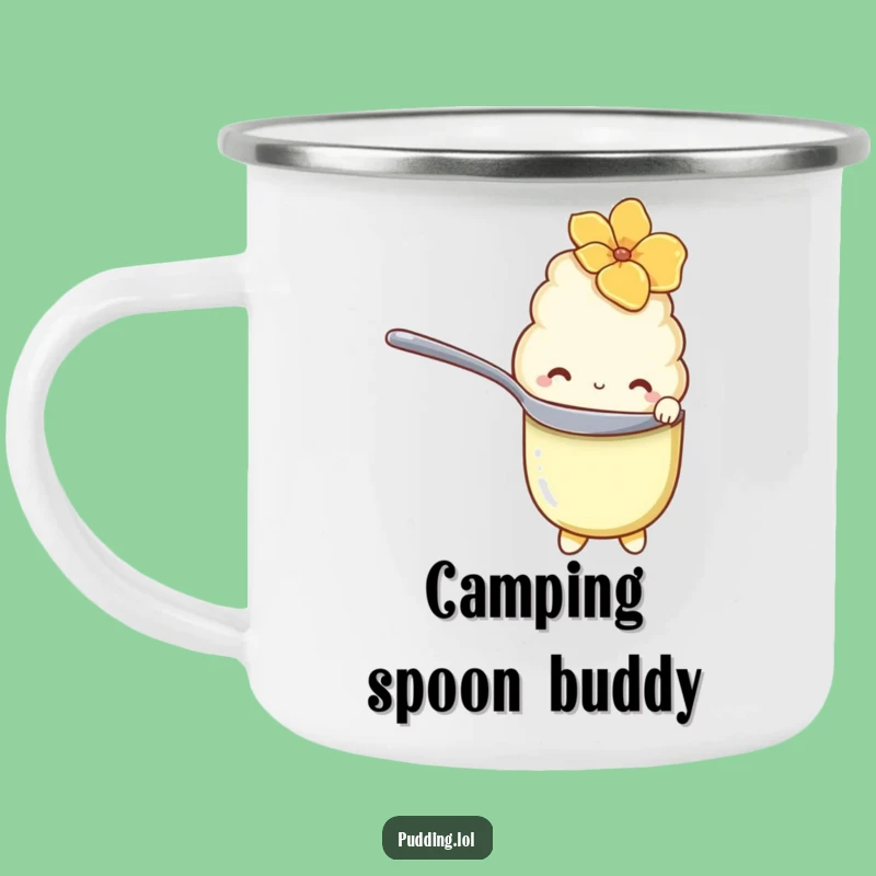 Funny Shy Pudding Camping Mug: Enjoy Coffee with Sweetness, Perfect Gift