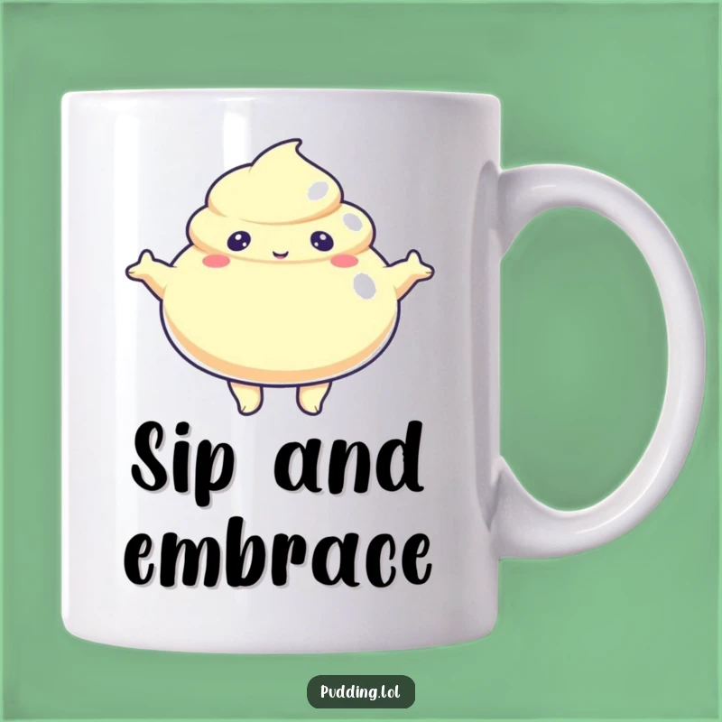 Funny Jiggly Pudding Hug Mug: Open Arms Fun, Perfect Funny Gift
