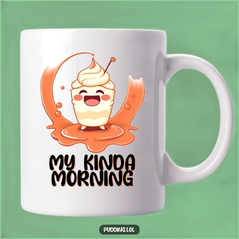 Funny Pudding Splash Mug: Hilarious Sauce Play for Pudding Enthusiasts