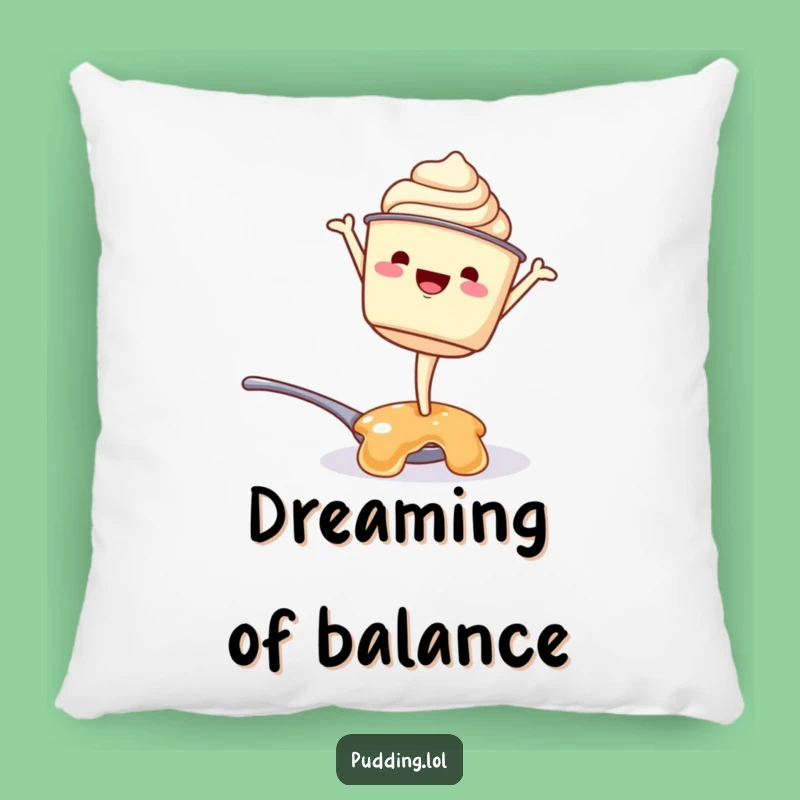 Funny Pudding Cup Handstand Pillow: Comfy Dessert Decor, Perfect Funny Gift for Couch Cuddles