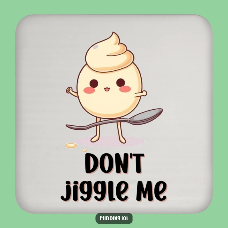 Funny Jiggling Pudding Coaster - Humorous Dessert Drink Protection Gift