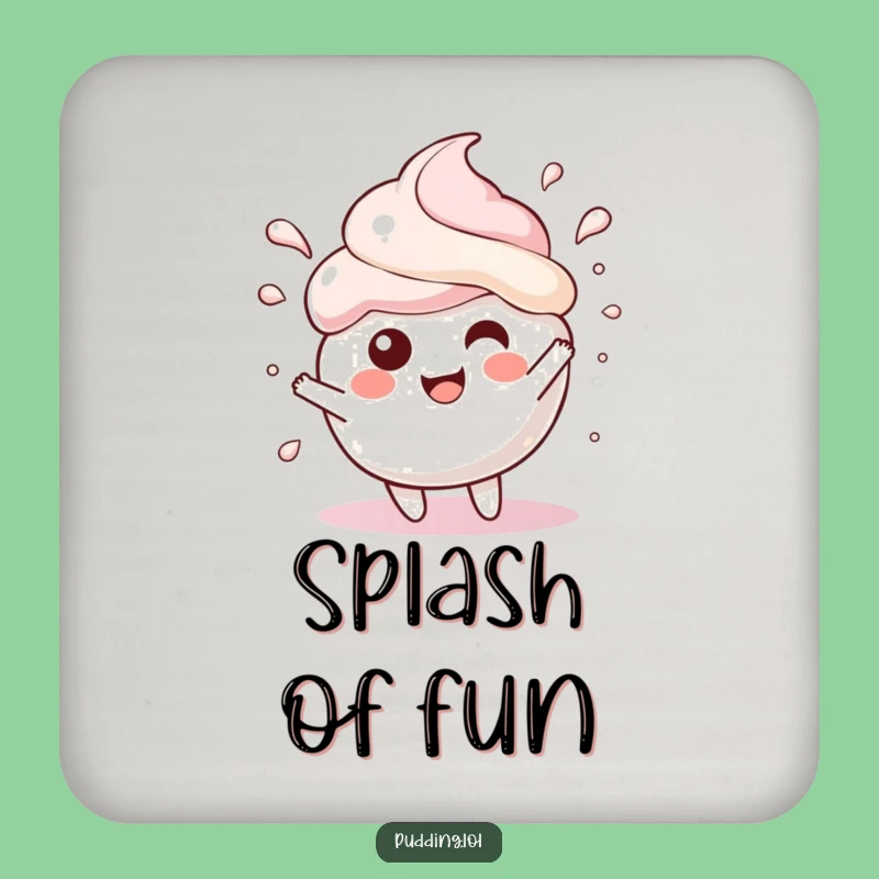 Funny Pudding Scoop Coasters: Protect with Splashes, Cute Funny Gift Set