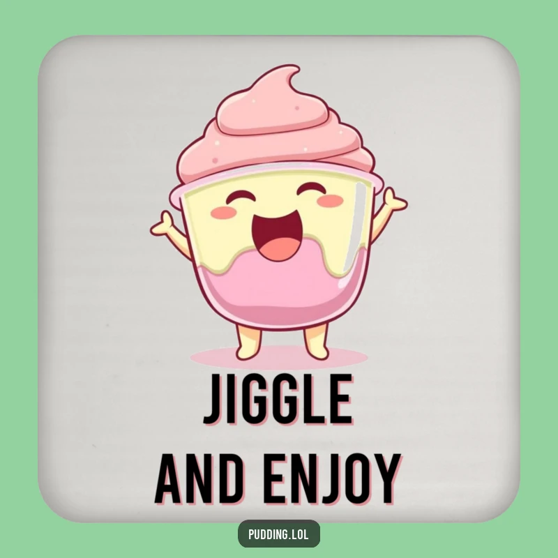 Funny Pudding Jiggle Coaster: Joyful Gelatin Protector, Unique Funny Gift