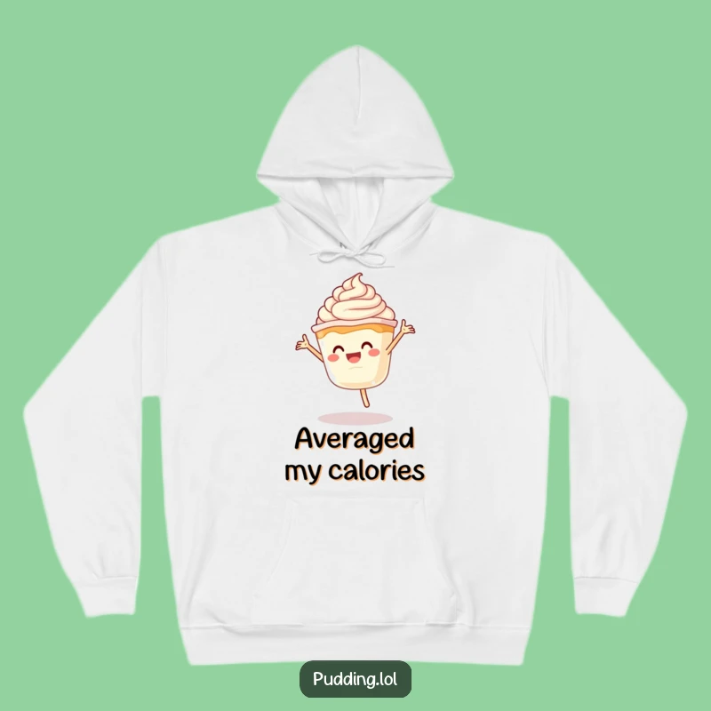 Funny Pudding Cartwheel Hoodie - Cozy Dessert Character with Cream - Ultimate Gift