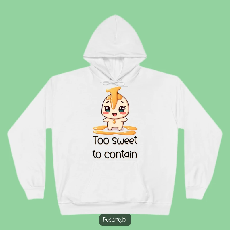 Funny Giggling Caramel Hoodie - Cozy Dessert Character Apparel