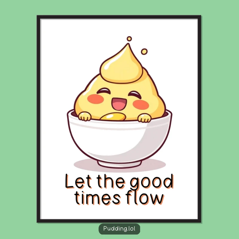 Free Printable Wall Art: Laughing Custard Funny Downloadable Art for a Cheerful Kitchen