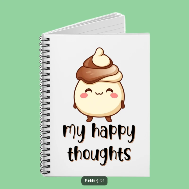 Funny Chocolate Pudding Notebook - Goofy Grin Dessert Journal