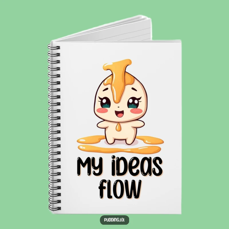 Funny Giggling Caramel Notebook - Dessert Character Journal