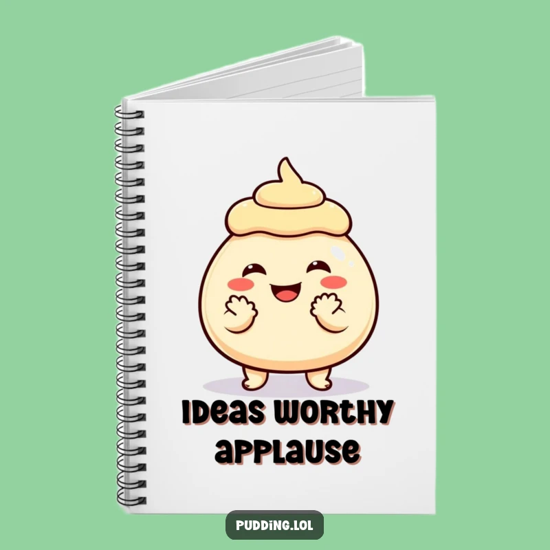 Funny Grinning Pudding Ideas Notebook - Cheerful Dessert Journal Gift