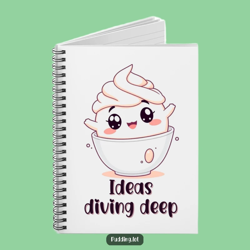 Funny Pudding Cream Tumbling Notebook Hilarious Journal For Dessert Lovers & Planners