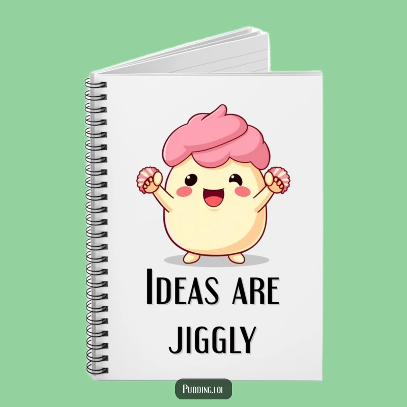Funny Pudding Cheerleader Notebook - Spark Joyful Ideas with Dessert Fun