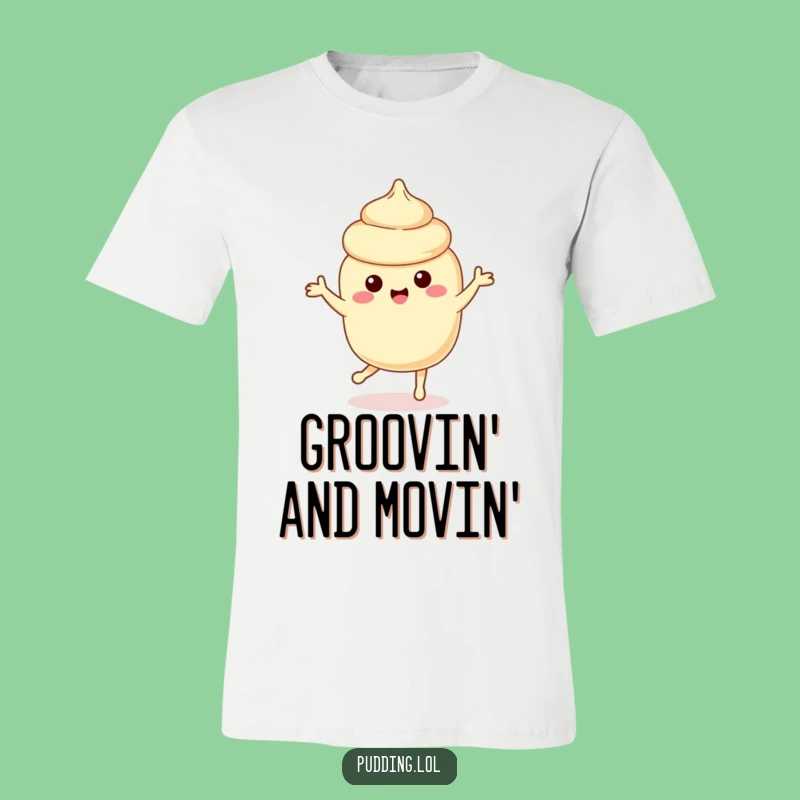 Funny Vanilla Pudding Dance T-Shirt: Wear Your Playful Dessert Spirit