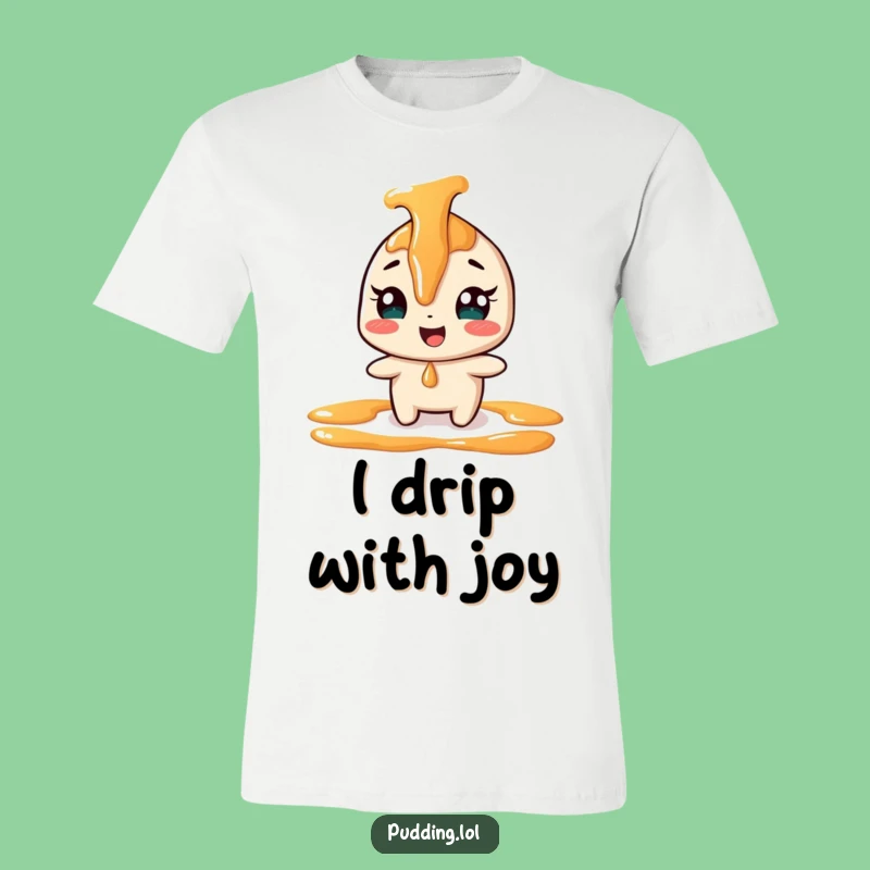 Funny Giggling Caramel T-Shirt - Playful Dessert Character Tee