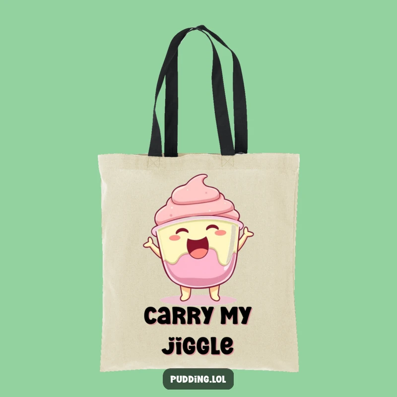 Funny Pudding Jiggle Tote Bag: Joyful Gelatin Accessory, Practical Funny Gift