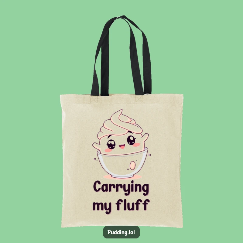 Funny Pudding Cream Tumbling Tote Bag A Hilarious Carry-All For Dessert Fans