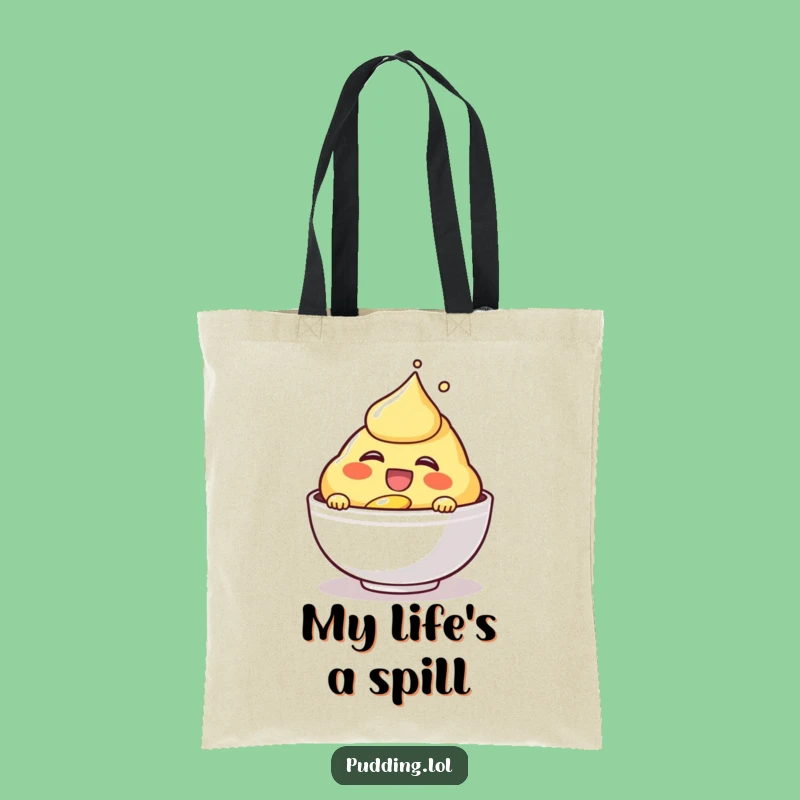 Funny Laughing Custard Tote Bag - Charming Dessert Accessory
